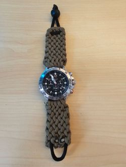 Nautica NST Chronograph (Ref. N14536G) with Custom OD Green Paracord Band