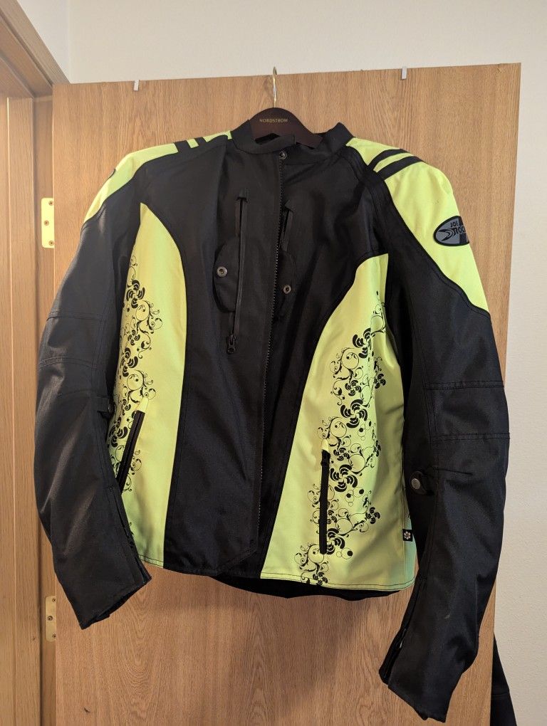 Joe Rocket Women's Size 2D Yellow & Black Motorcycle Jacket