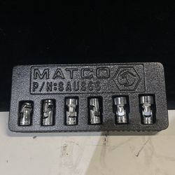 Matco Tools SAUS66 6pc 1/4” Drive SAE Universal Joint Set