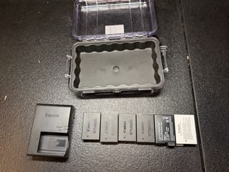 Canon Camera Battery Bundle – 4 LP-E17, 2 LP-E8, LC-E17 Charger & Case