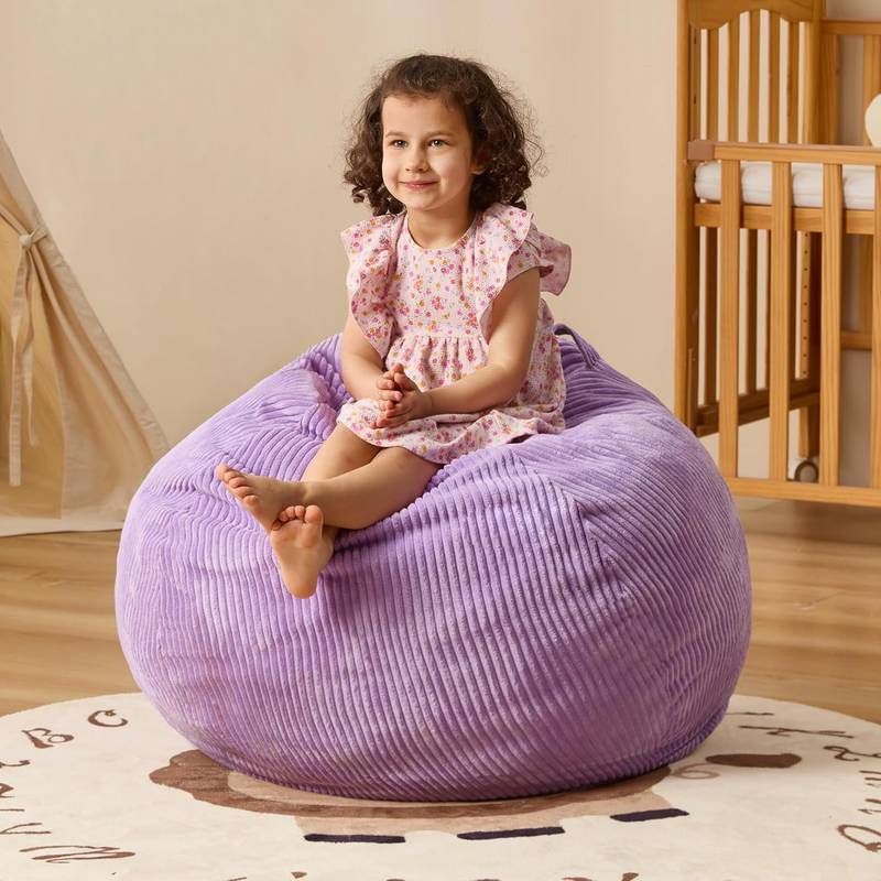 Lot # 6187: New - Bean Bag Chairs Teardrop Bean Bag Chair Beanbag Chair with Memory Foam Filled Machine Washable Cover for Living Room, Bedroom (Small