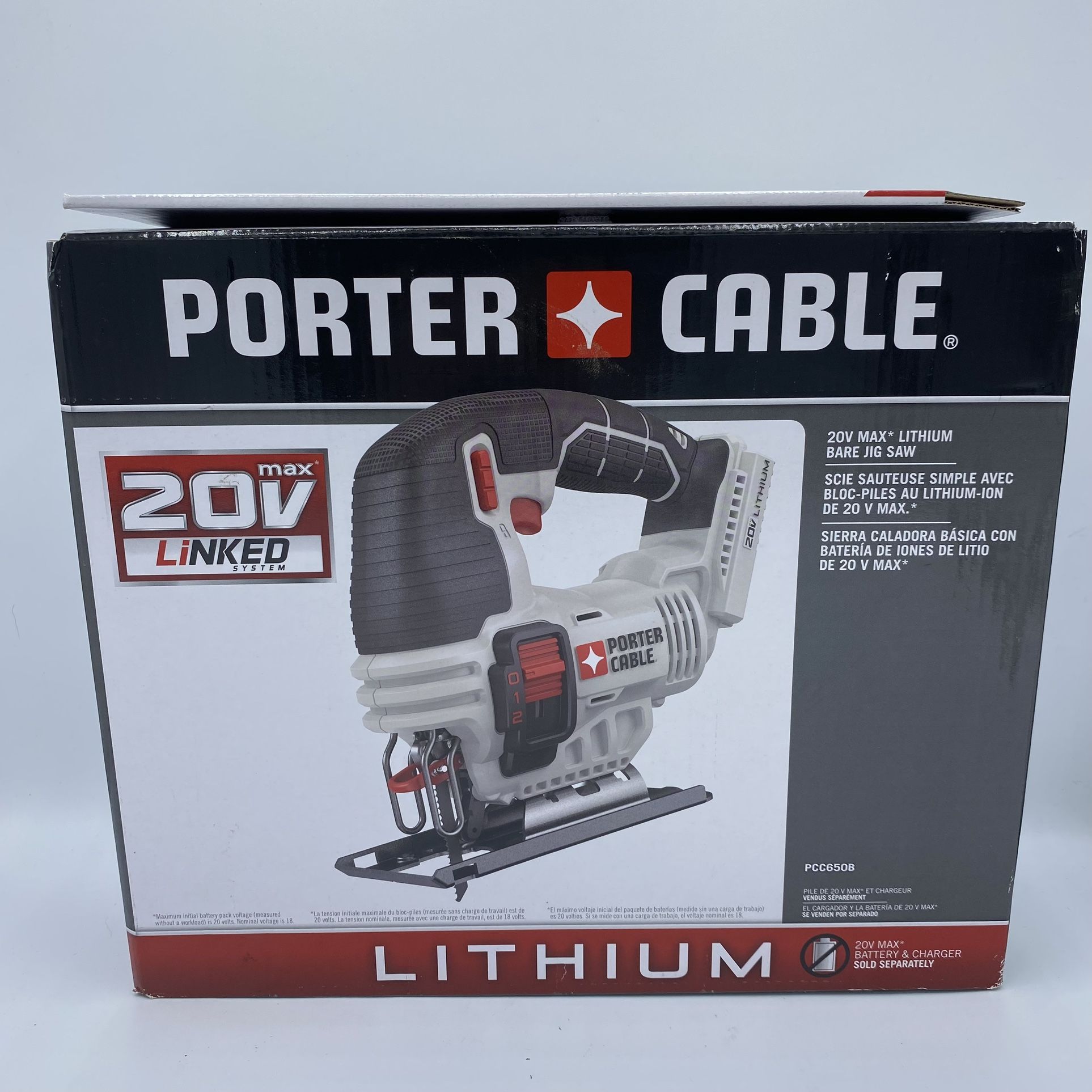 20-volt max cordless jigsaw (tool-only) | porter cable 20v bare lithium pcc650b