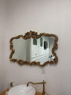 Vintage Style Mirror 27” H 38” W