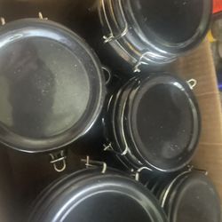 Ceramic Black Canisters