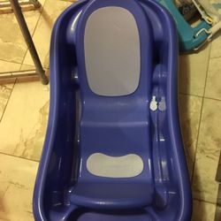 Blue baby bath tub