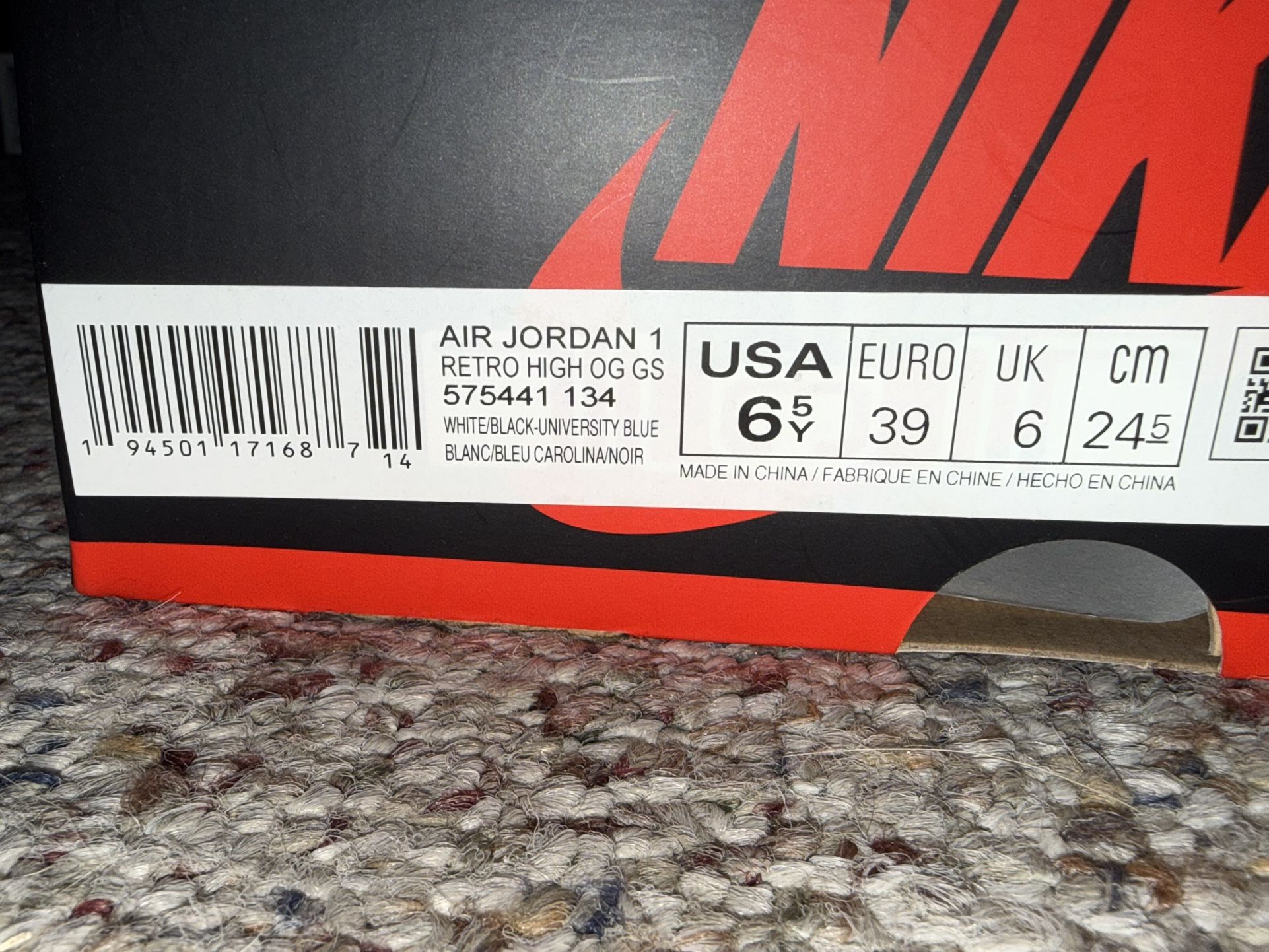 Jordan 1 Retro High OG Univ Blue