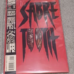 Sabertooth Comic Book Die Cut 1993 Cover Marvel Quest Life