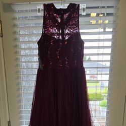 Burgundy Dress Cocktail Formal Evening