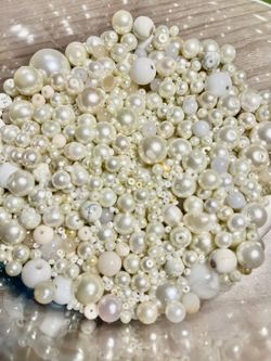 Pearls beads for jewelry making or arts and crafts. These pearls were heavier than the plastic ones.  As is no return make me an offer. I can’t refuse