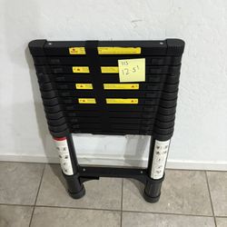 Black Metal 12.5ft Telescopic Ladder 