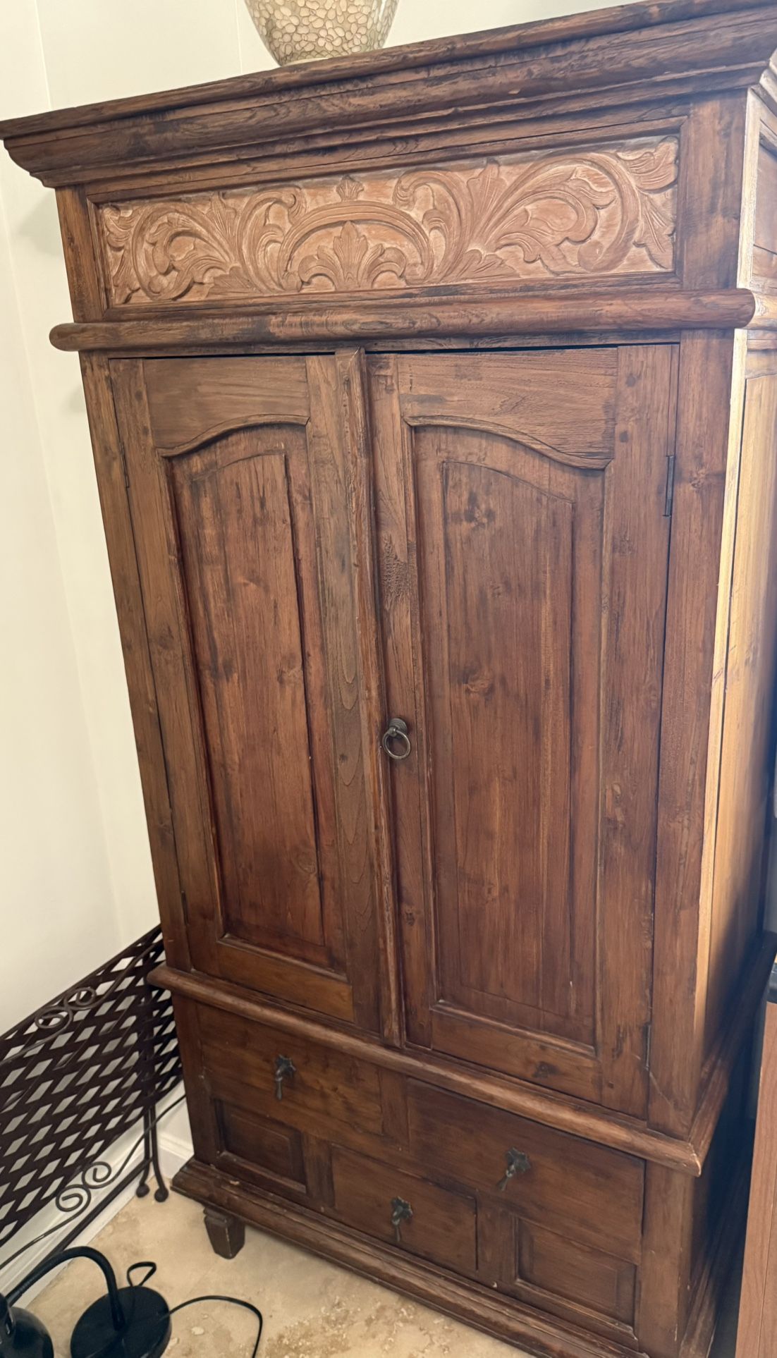 Antique Solid Wood Armoire