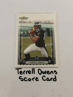 Terrell Owens Dallas Cowboys Hall of Fame WR Score Card.