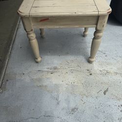 Solid wood end table