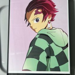 Tanjiro Print With Frame 11x17 