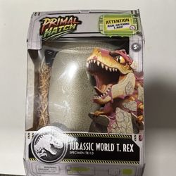 Jurassic World T. Rex – Primal Hatch Egg – Real Hatching Dinosaur – NEW! 