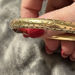 Gold Over Sterling Bangle Bracelet $60