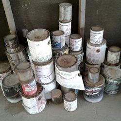 Lot of paint cans