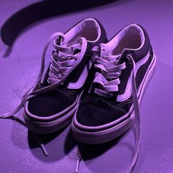 Vans Old Skool Kids Size 12 Black White – Classic Skate Shoes