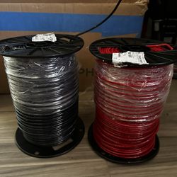 1 500 Foot Roll Of Each Black And Red Stranded Wire 