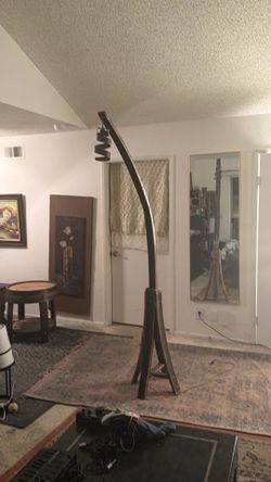 Handcrafted Whiskey Barrel Floor Lamp 7–8FT – Rustic Statement Lighting Piece