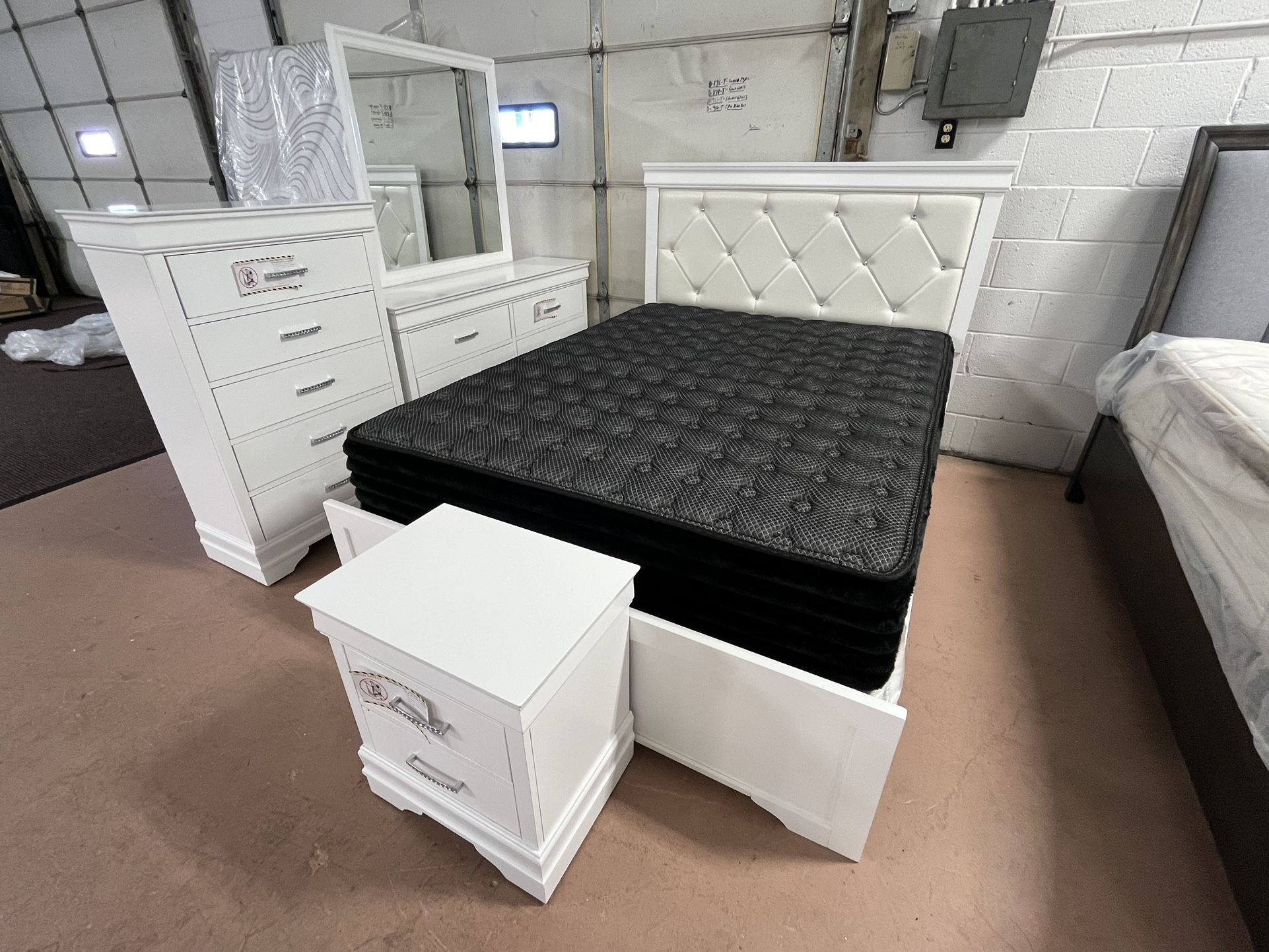 New Queen Size White Bedroom!