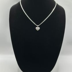 925 Sterling Silver Chain With Heart Pendant