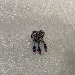 Sterling Silver Heart Pendant with Stones