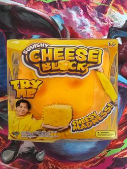 Squishy Cheese Block Wedge Stress Toy Fidget Sensory Cheesy Madness