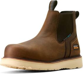 New Size 9 Wide Ariat Men Rebar Wedge Chelsea Waterproof Work Boots CT Safety , Distressed Brown

Product details
Fabric type: Leather-and-synthetic
S