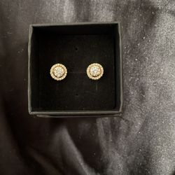 Moissanite Halo Earrings