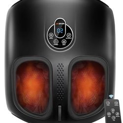 Shiatsu Foot Massager with Heat : Electric Foot Massager with Vibration & Compression for Plantar Fasciitis & Neuropathy - for Women, Mon, Size 11, Re