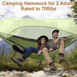 Single & Double Camping Hammock with Mosquito/Bug Net, 10ft