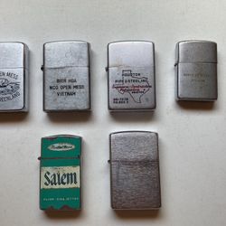 Vintage lot of old Zippo and others lighters military and various lighter collection 