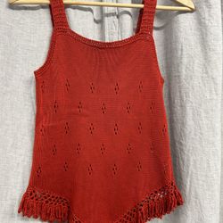 Vtg Crochet Tank Top 