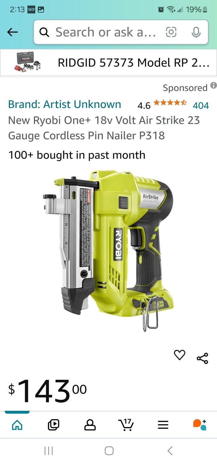 Ryobi Nailer