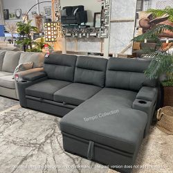 Mega Deal!! Pull Out Sleeper Sectional With cupholder SKU#1089620