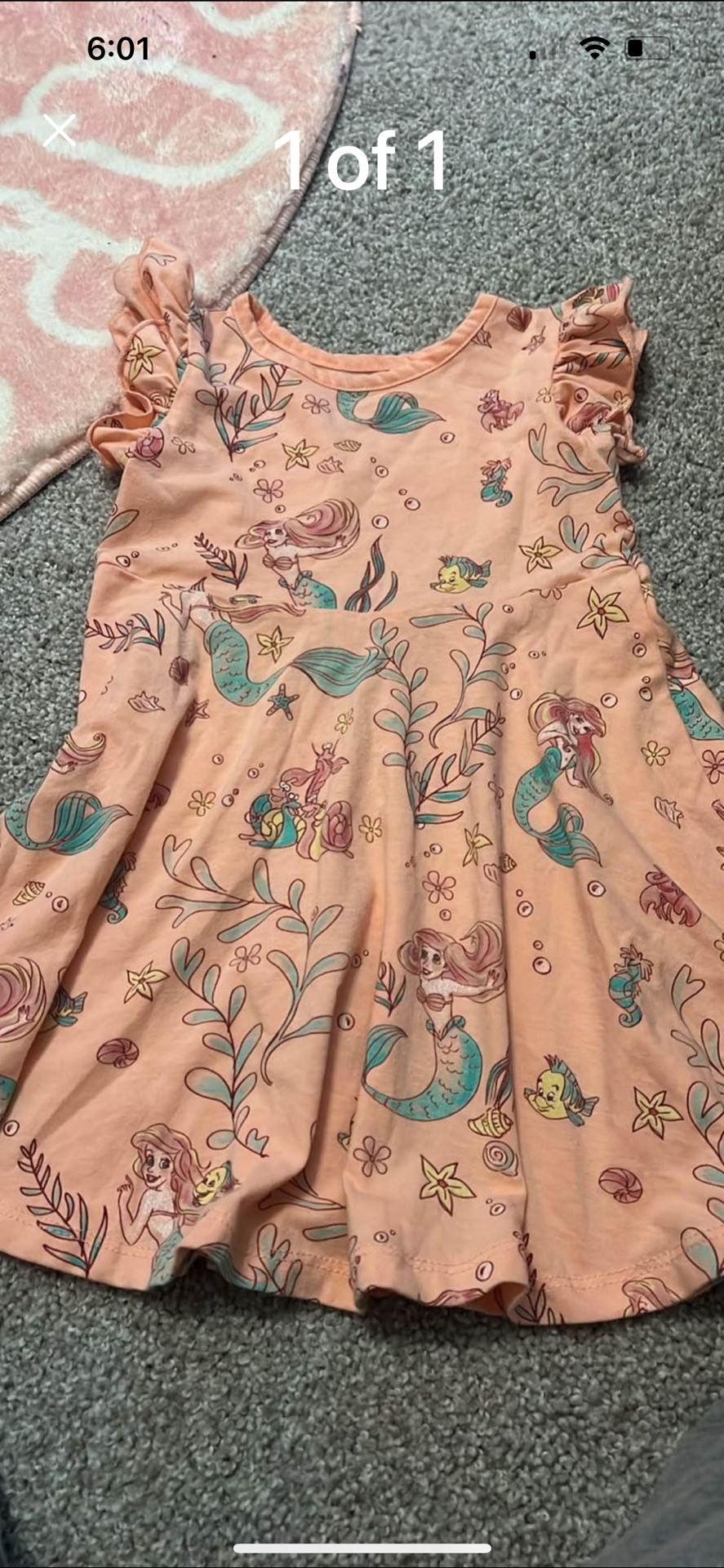 Little Mermaid Dress Toddler Girl 2t