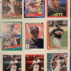 MLB Hall of Fame Baseball cards collection Barry Bonds, Lou Brock, Willard Brown, Roberto Clemente, Ty Cobb