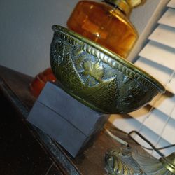 Embossed Egyptian Sphinx Pyramid Bowl 