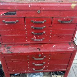 Vintage Red Tool Box 