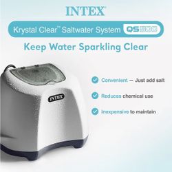 Intex QS500 Krystal Clear Saltwater Chlorine System for Above Ground Pools: Keeps Water Clean and Clear – Reduces Chemical Use – Up to 7000 Gal. Pools