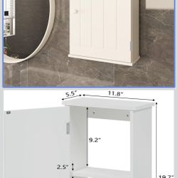 XSUQGP Small Bathroom Medicine Cabinet with Doors,Over The Toilet Storage Cabinet with Adjustable Shelves,Wall Mounted Storage Cabinet Organizer for B