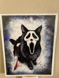 “Ghost Face Kitten” Screen Print