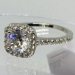 New 925 Silver Engagement Ring Size 6 and 7