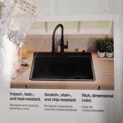 Kohler Granite Matte Black Kitchen Sink