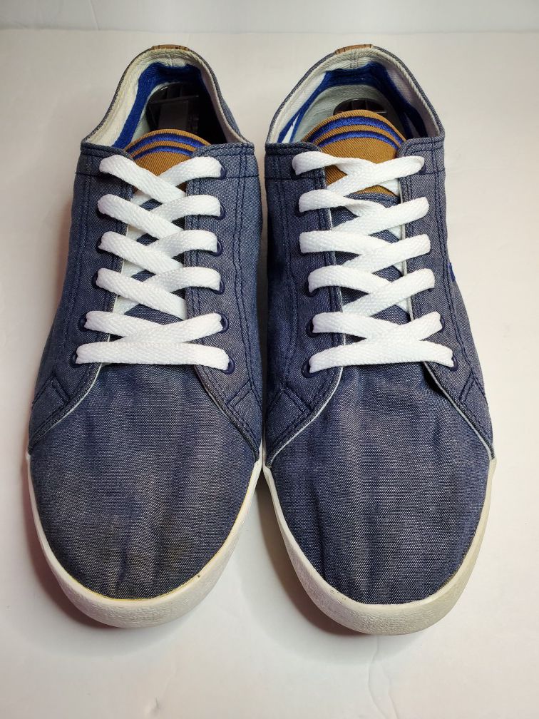 Mens Fred Perry Blue Denim Shoes Size 11