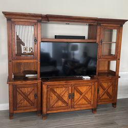 Large entertainment center two and tables