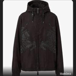 Equestrian Knight Design Hooded Jacket Burberry