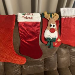 4 CHRISTMAS STOCKINGS 