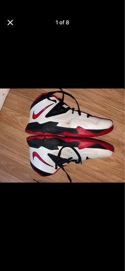 Nike Zoom Lebron Soldier VII 7 Men’s Size 11 Red White Sneakers 599264-100